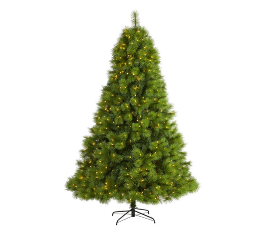 Nearly Natural 8' Green Scotch Pine Christmas Tree
