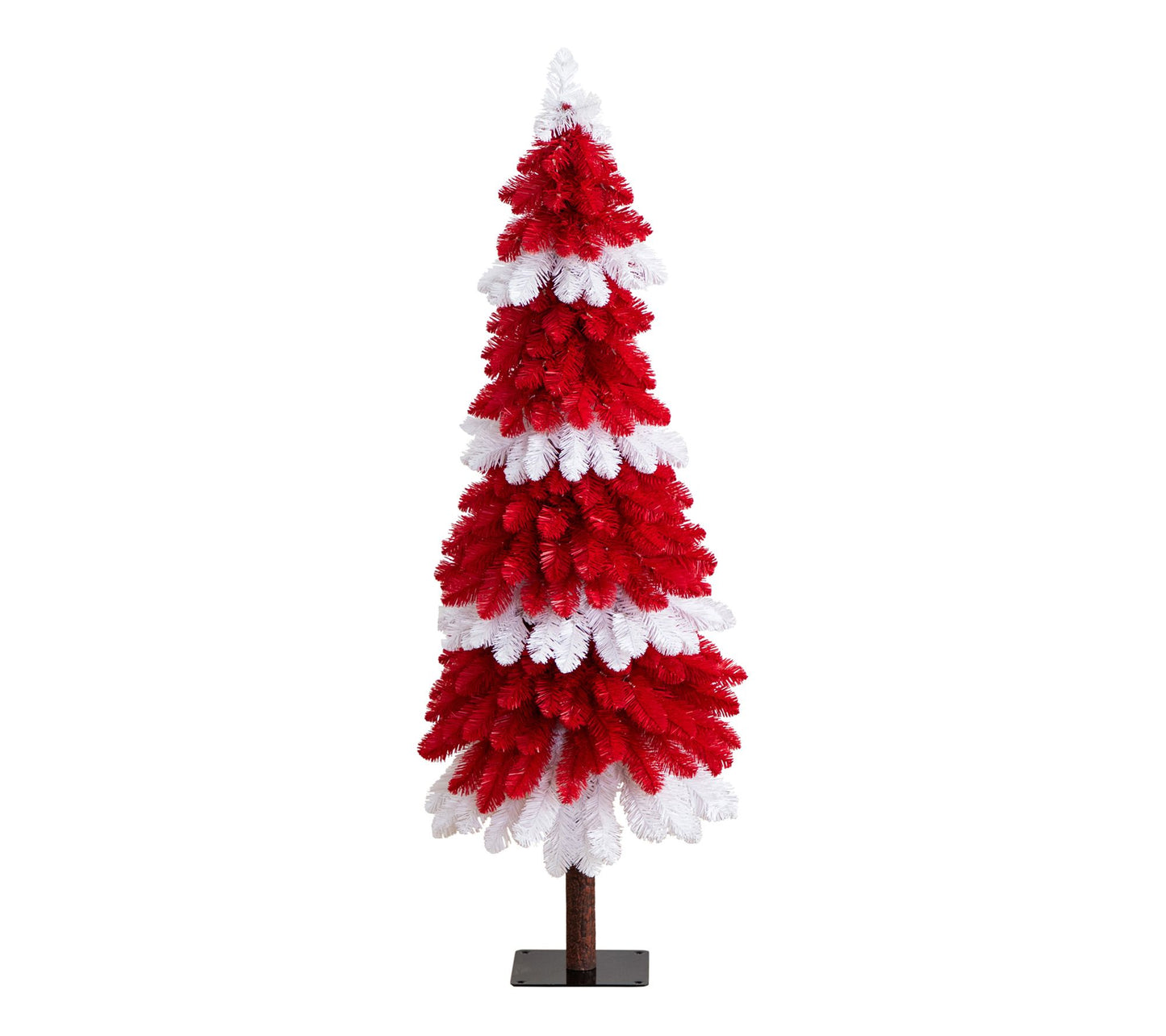 Nearly Natural 5' Pre-Lit Peppermint X-mas Treew/ LED Lights