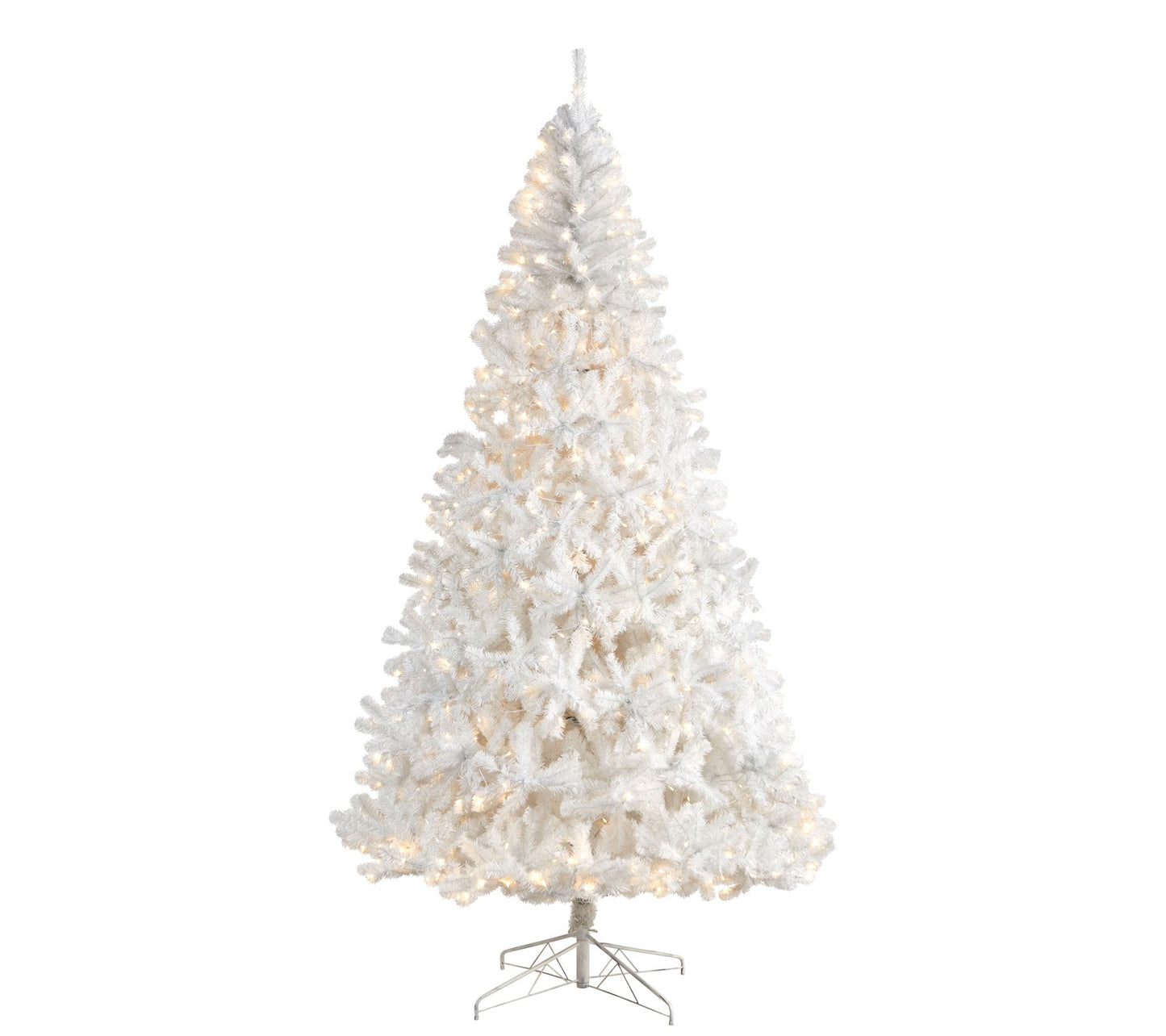 Nearly Natural 9' White Christmas Tree with 650LED Lights