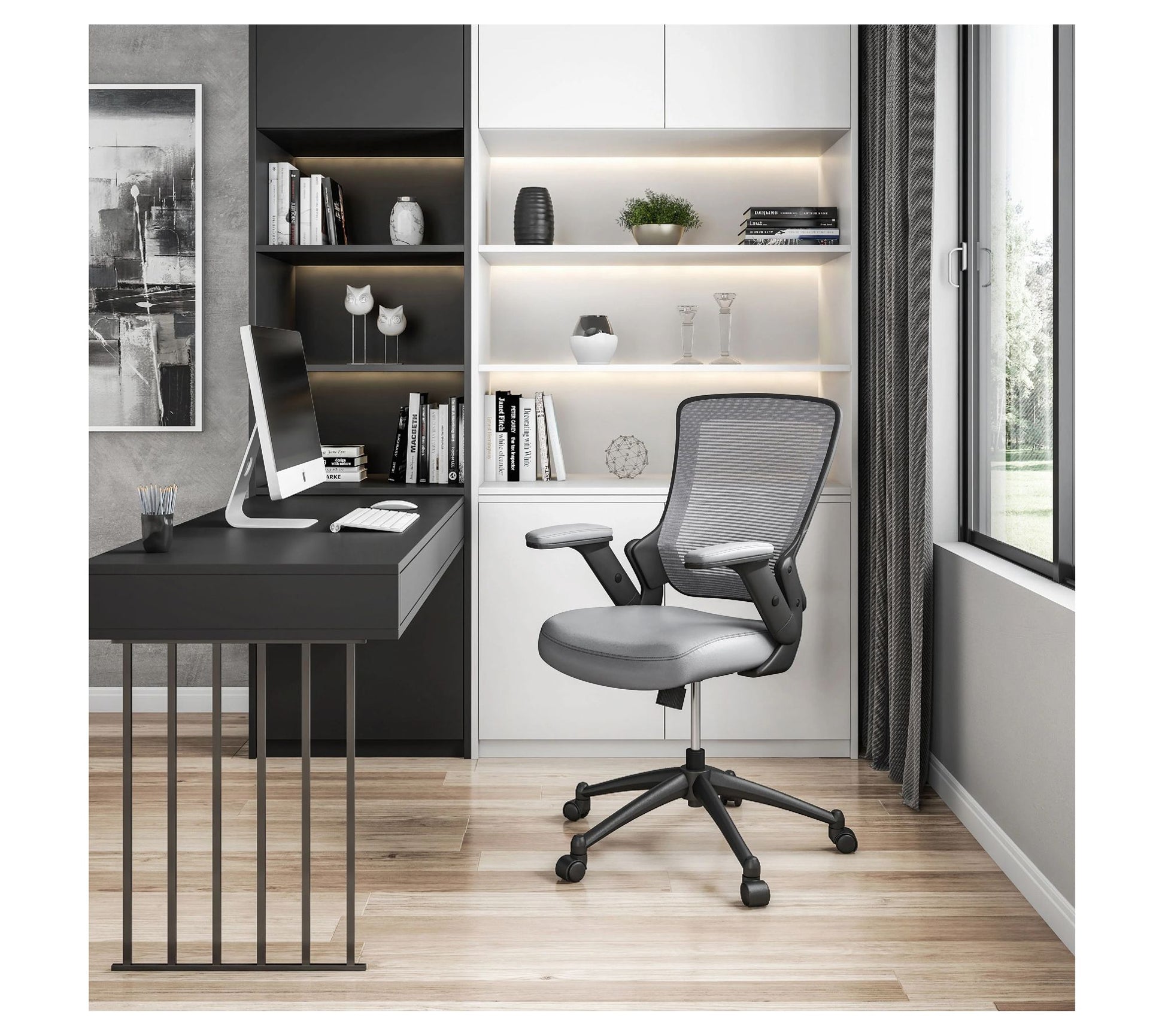 Techni Mobili Task Office Chair with Height Adjustable Arms