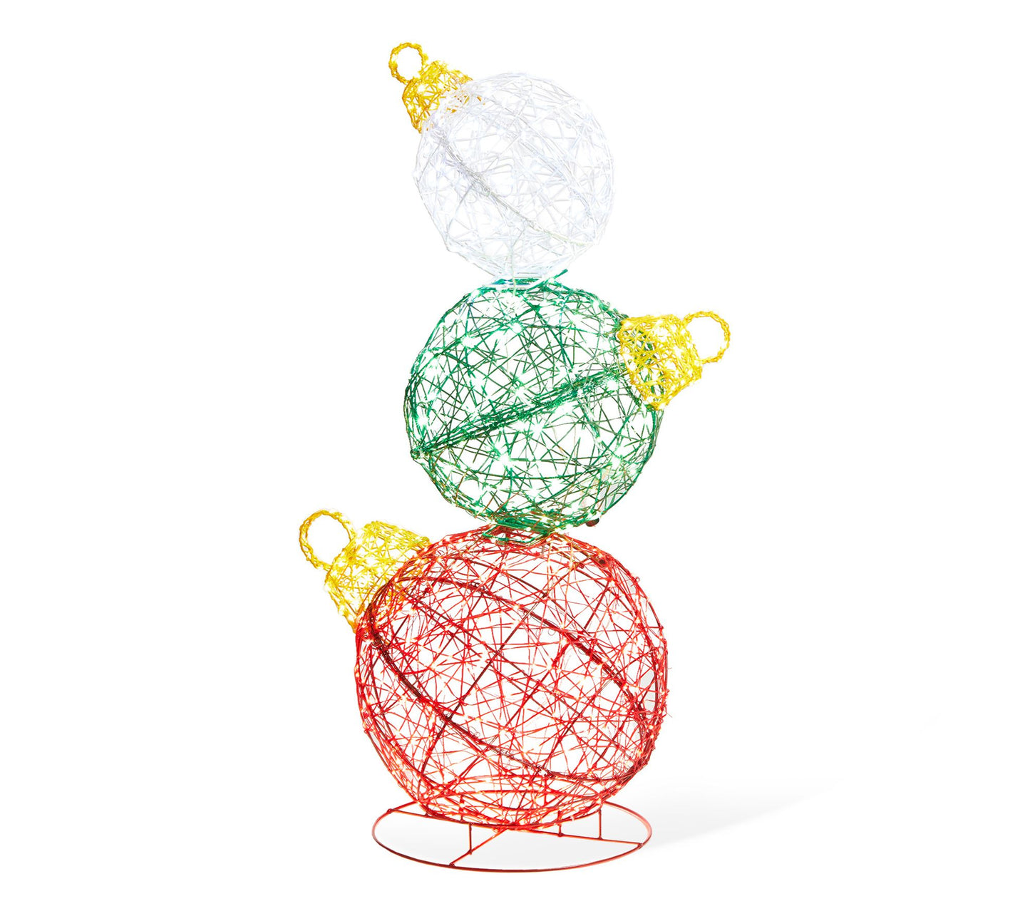 Glitzhome 39"H LED Christmas Stacked Ornamen ts Outdoor Deco