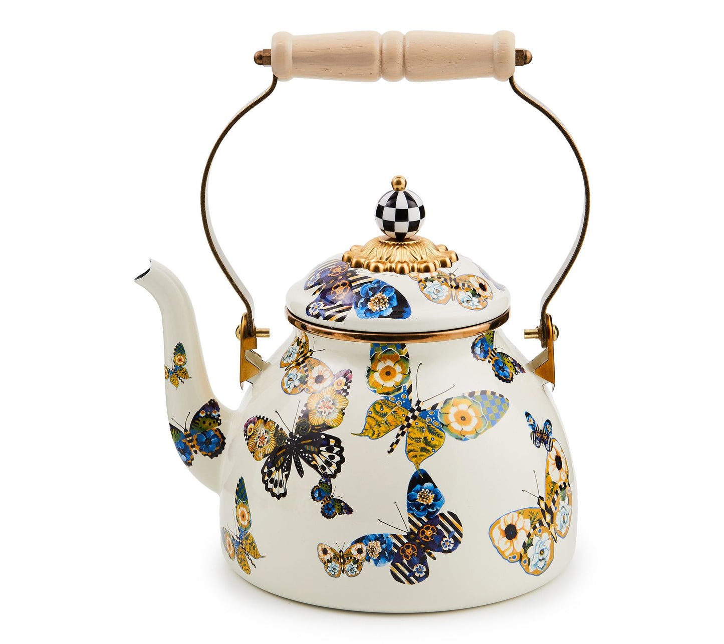 MacKenzie- Childs Butterfly 2Qt Tea Kettle