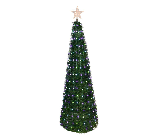 Fraser Hill Farm 4-Ft Indoor/Outdoor Prelit PopUp Tree with M