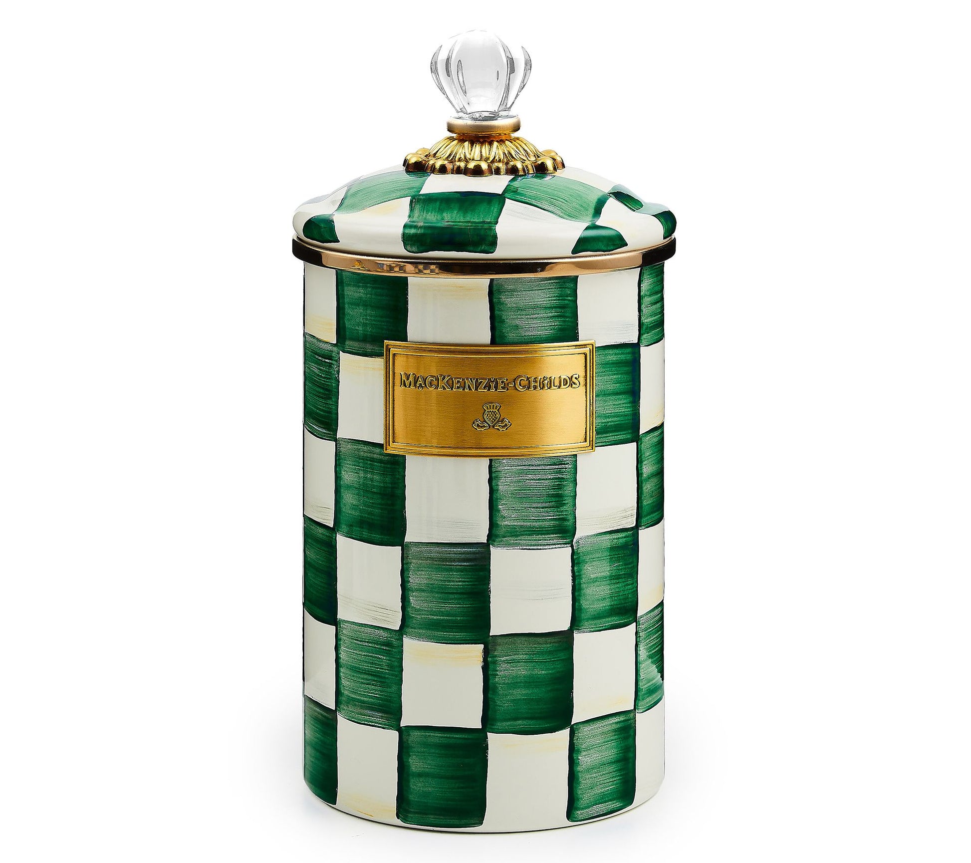 MacKenzie- Childs Enamel Check Large Canister