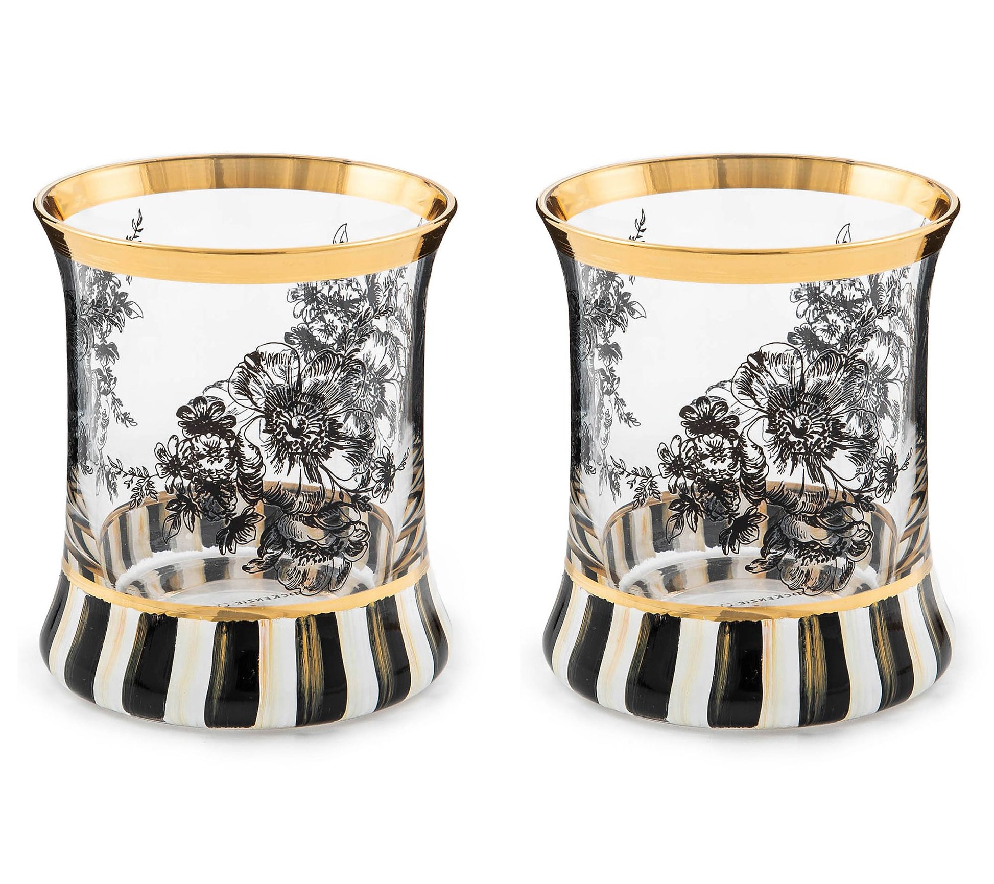 MacKenzie- Childs Set of 2 Tumbler Glasses