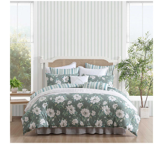 Laura Ashley Wisley Floral Twin Comforter ShamSet