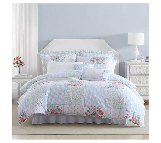 Laura Ashley Hope Patchwork Twin Duvet Cover Set