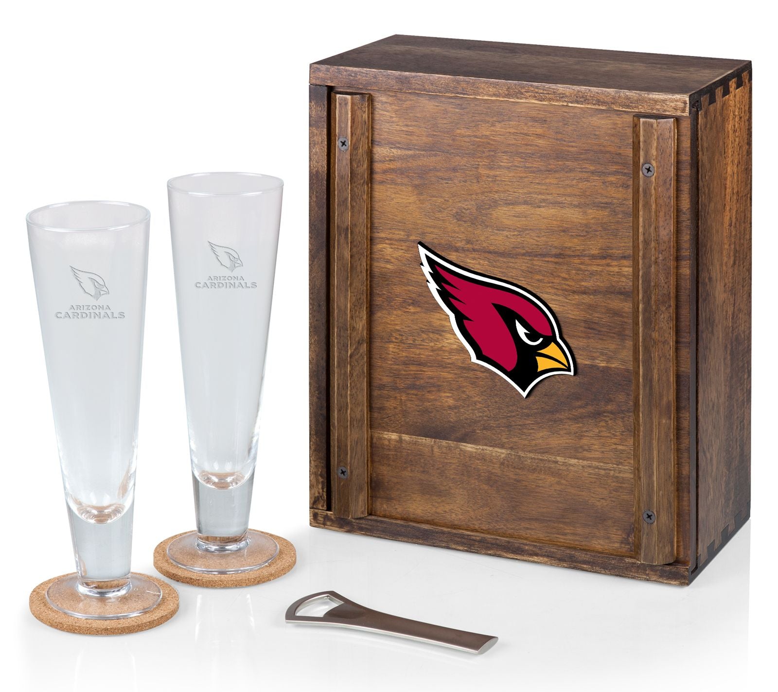 Legacy NFL Acacia Wood Pilsner Beer Glass GiftSet