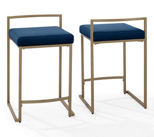 Crosley Harlowe 2-Piece Counter Height Bar Stool Set