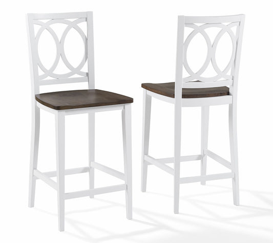 Crosley Charlotte 2-Piece Counter Height Bar Stool Set