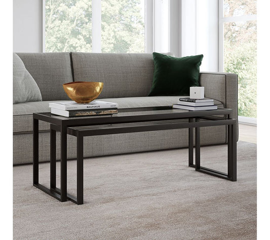 Hudson& Canal Rocco Rectangular Nested Coffee Table