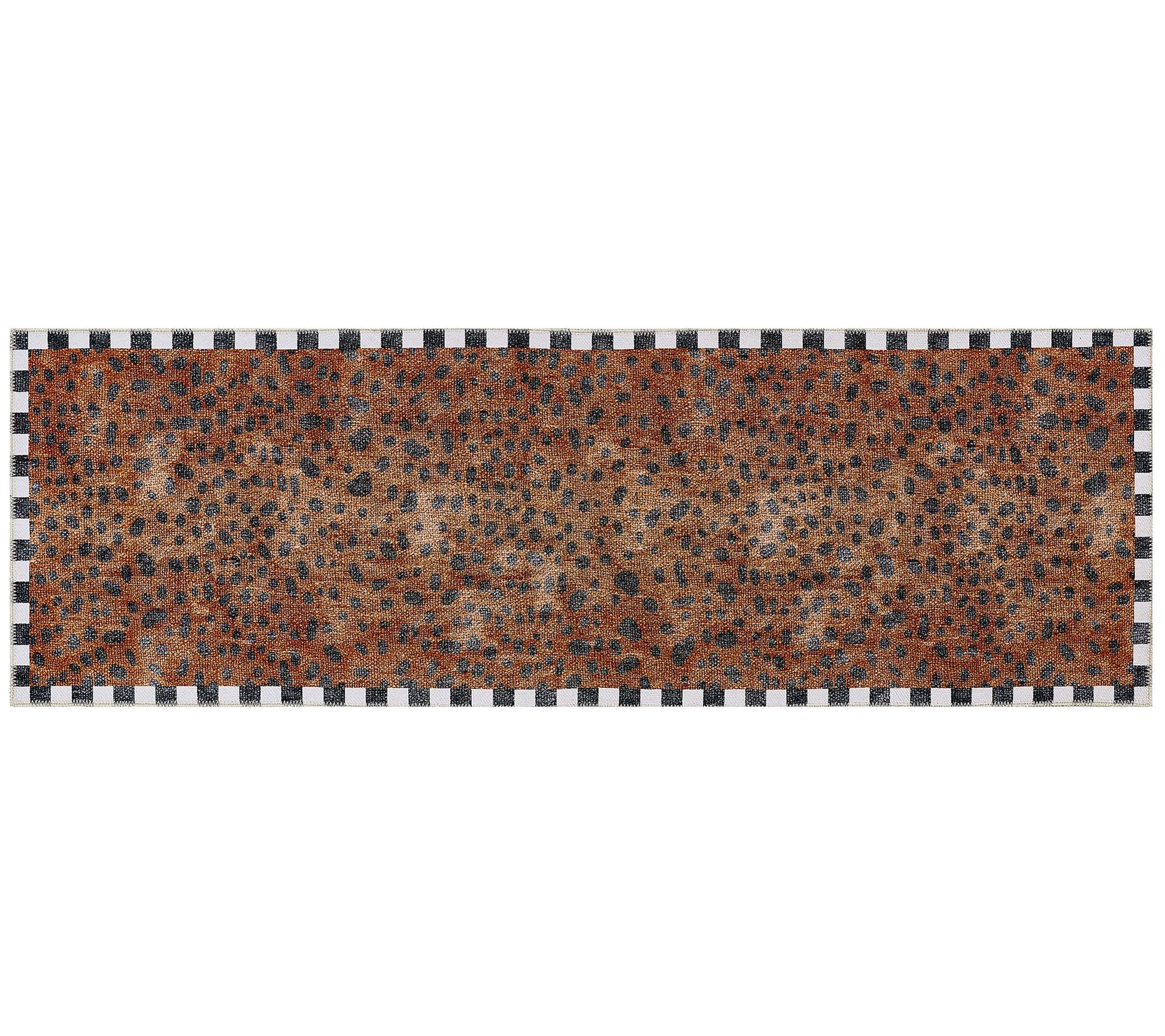 MacKenzie-Childs Cheetah 2'6" x 8' Washable Runner