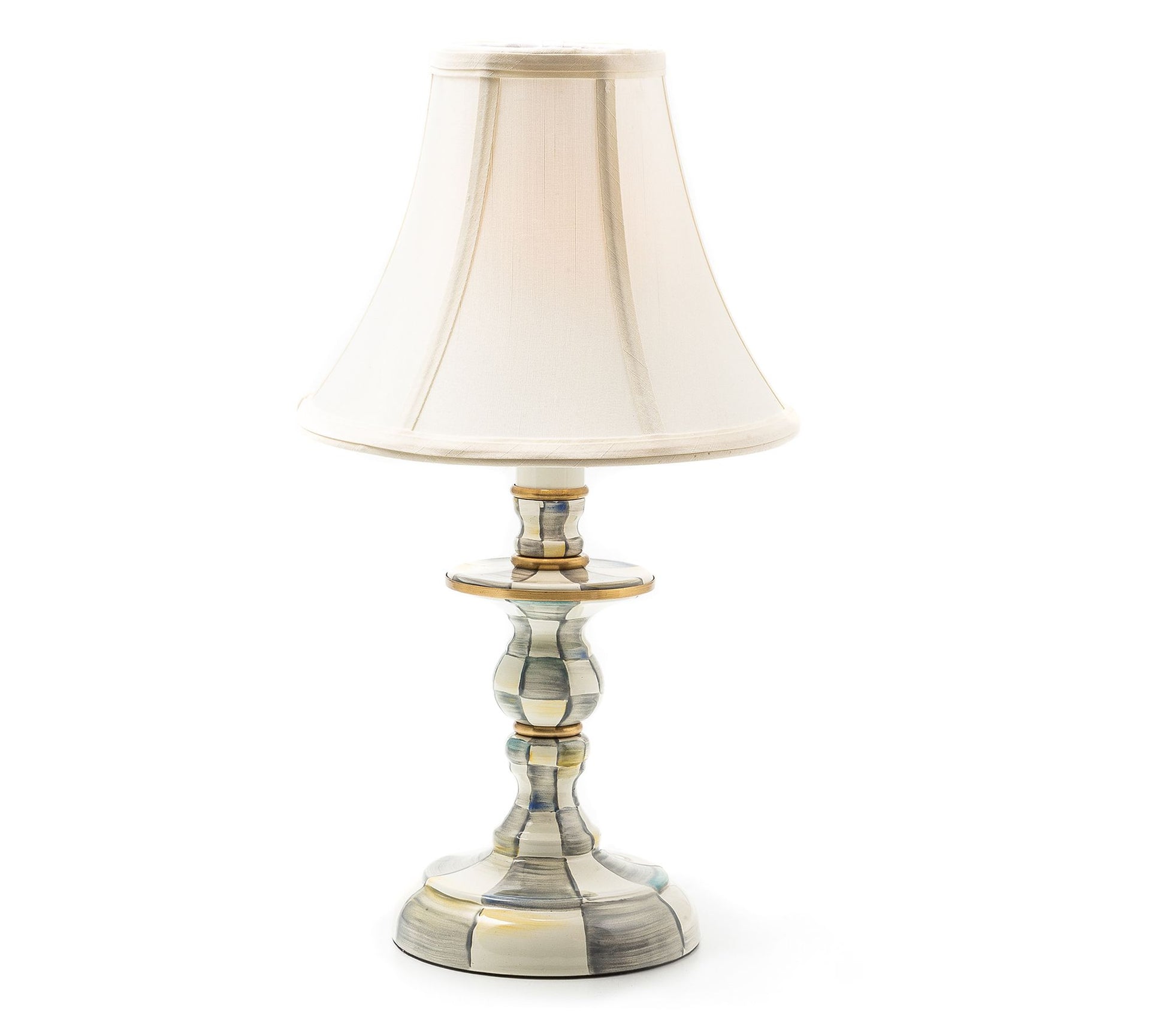 MacKenzie-Childs Sterling Check Candlestick Lamp