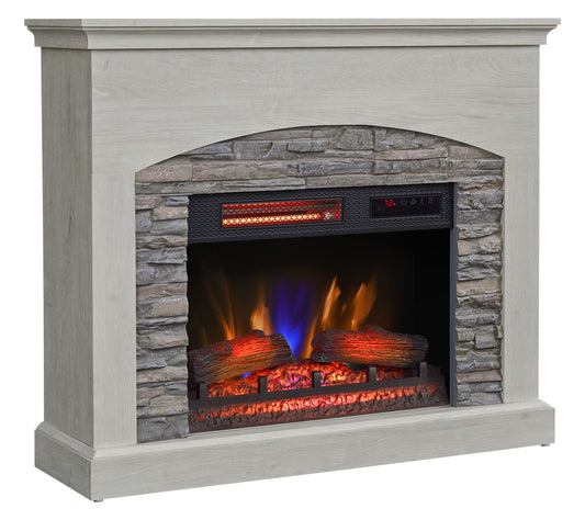 Duraflame Faux Stone Wall Mantel Fireplace Infrared Heater