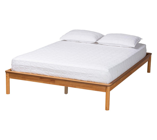 Baxton Studio Efren Honey Oak Wood Full Bed Frame