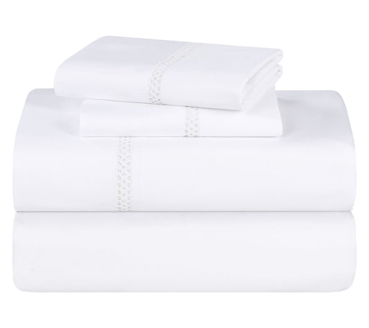 Superior Riverton Cotton Embroidered Sheet Set-Cal/King