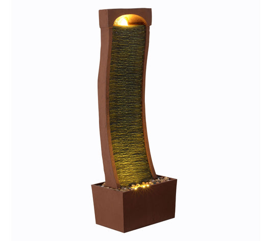 Teamson Home 38.5" Curved Waterfall Fountain with LED