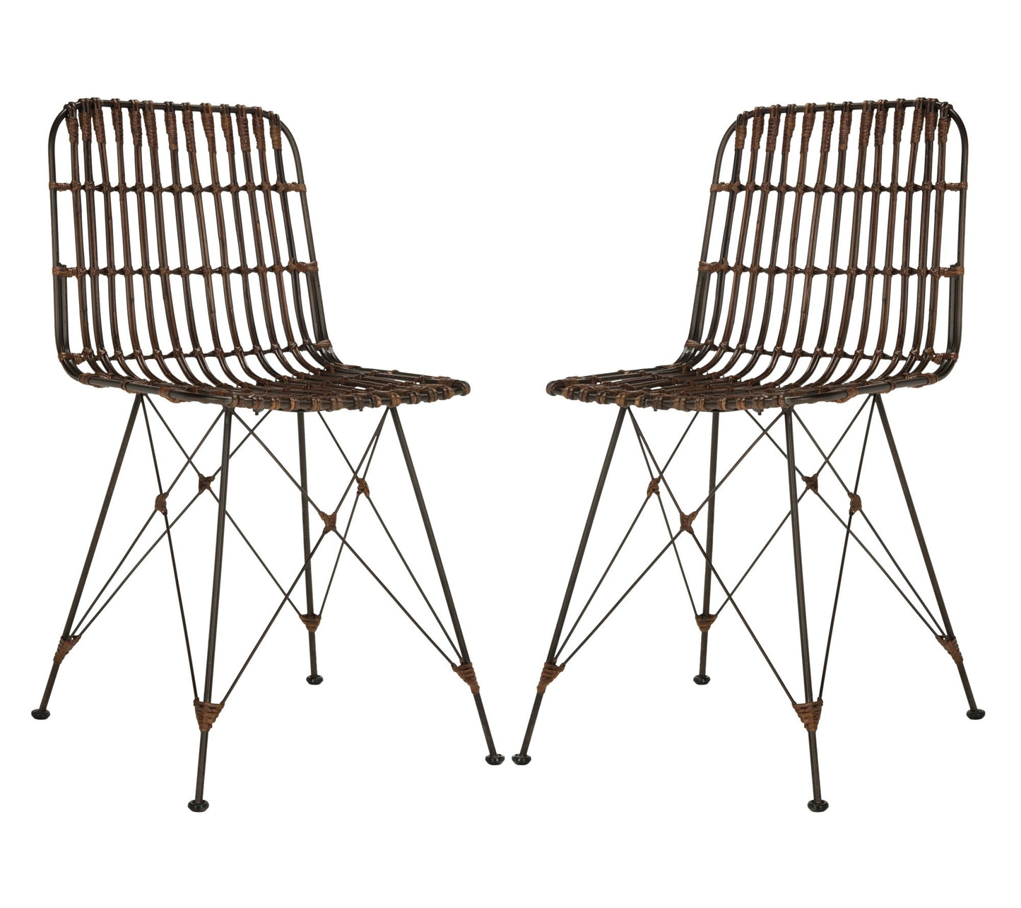 Safavieh Minerva Wicker Dining Chair (Set of 2)