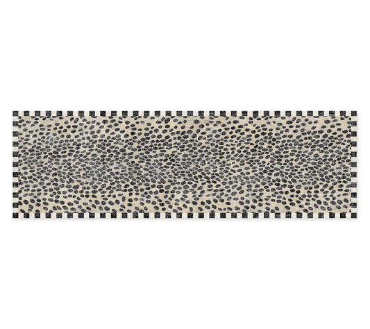 MacKenzie-Childs Snow Leopard 2'6" x 8' Washable Rug