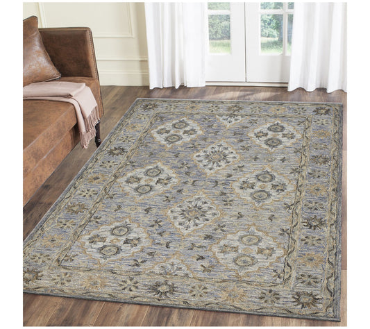 Ox Bay Classic Floral Hand-Tufted Wool Indoor Rug, 5' x 7'9"