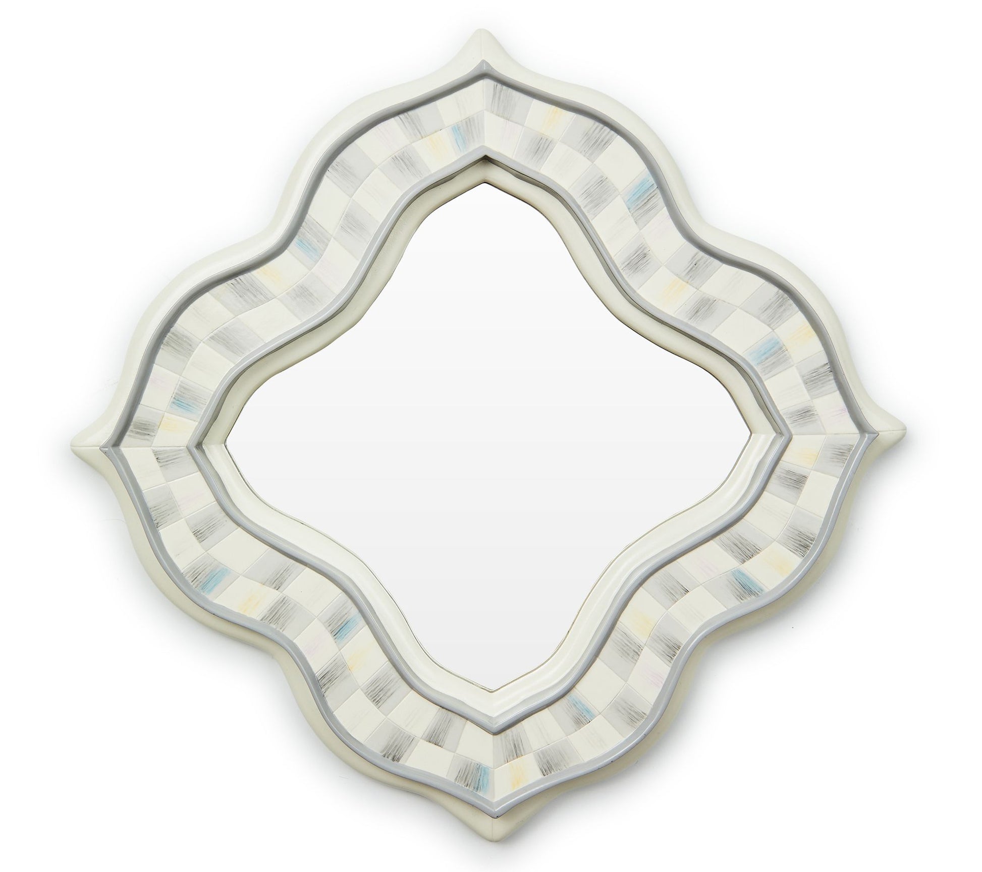 MacKenzie-Childs Sterling Quatriflower Small Wall Mirror