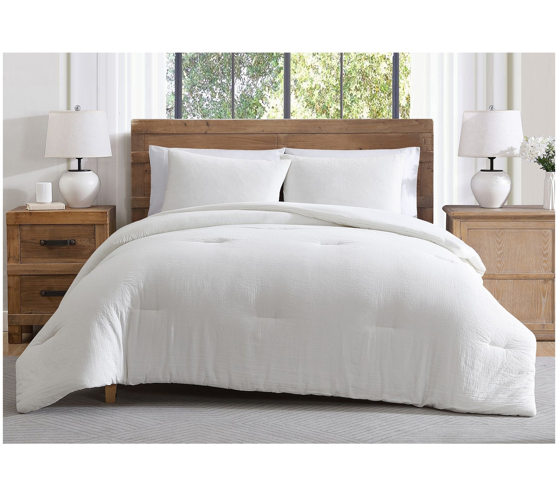 Tahari Home Rosie Crinkle Cotton Comforter Set,King