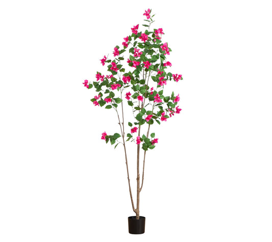 Nearly Natural 7' Artificial Minimalist Bougainvillea Tree