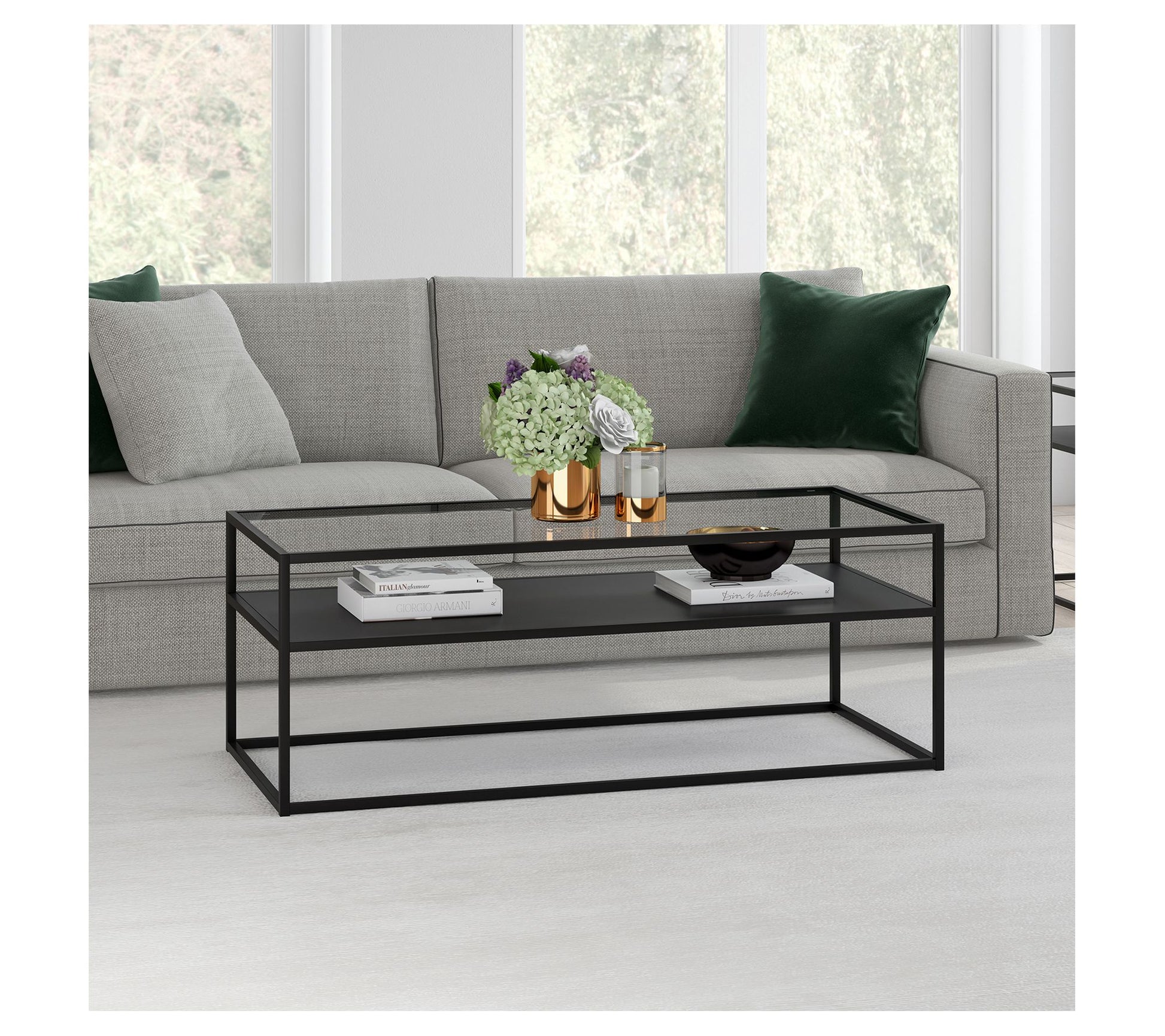 Hudson&Canal Ada 46" Wide Rectangular Coffee Table