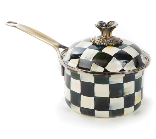 MacKenzie-Childs Check 1 Qt. Saucepan