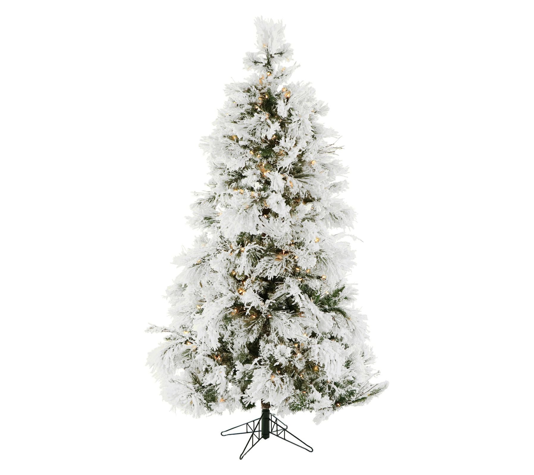 Fraser Hill Farm 4-Ft. Flocked Snowy Pine Christmas Tree