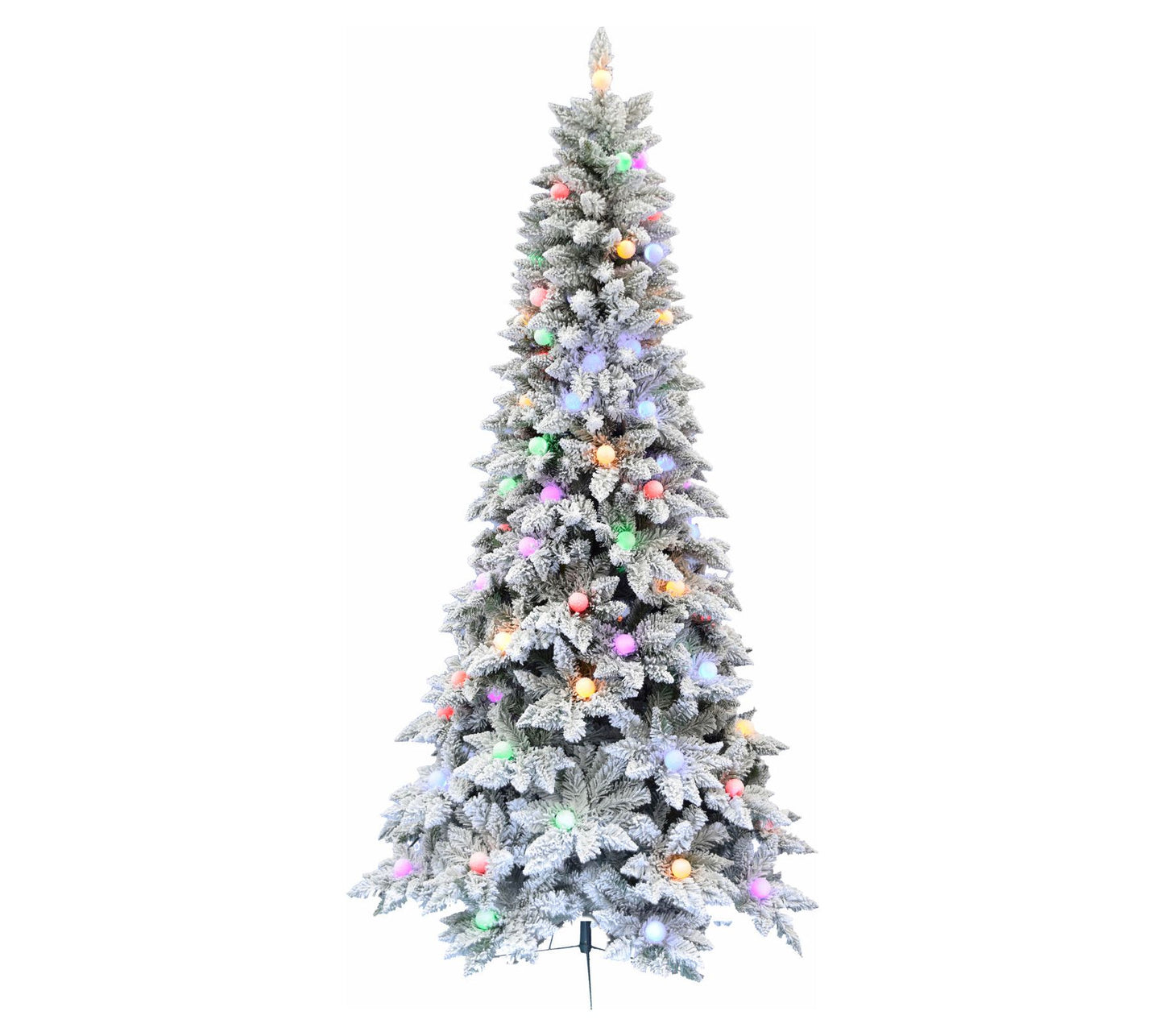 Fraser Hill Farm 6.5-Ft. Slim White Tail Pine Snow-Flocked