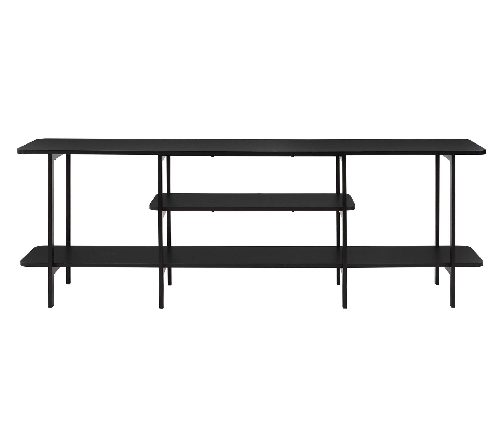 Manhattan Comfort Celine Side Table with 3 Fixed Shelves