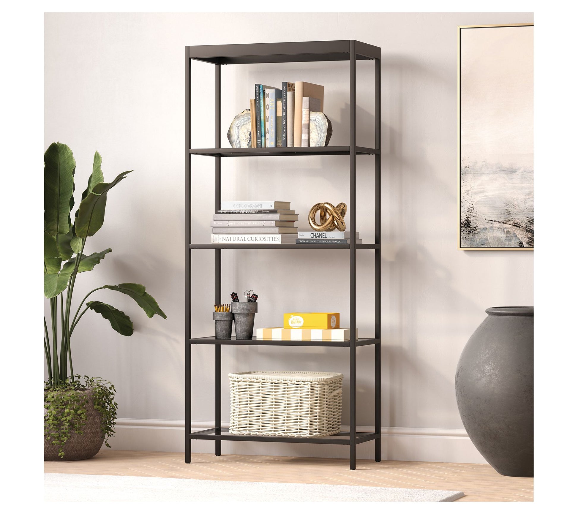 Hudson&Canal Alexis 30" Wide Rectangular Bookcase