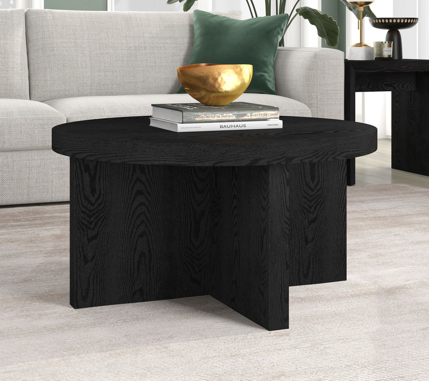 Hudson&Canal Elna 33" Wide Round Coffee Table
