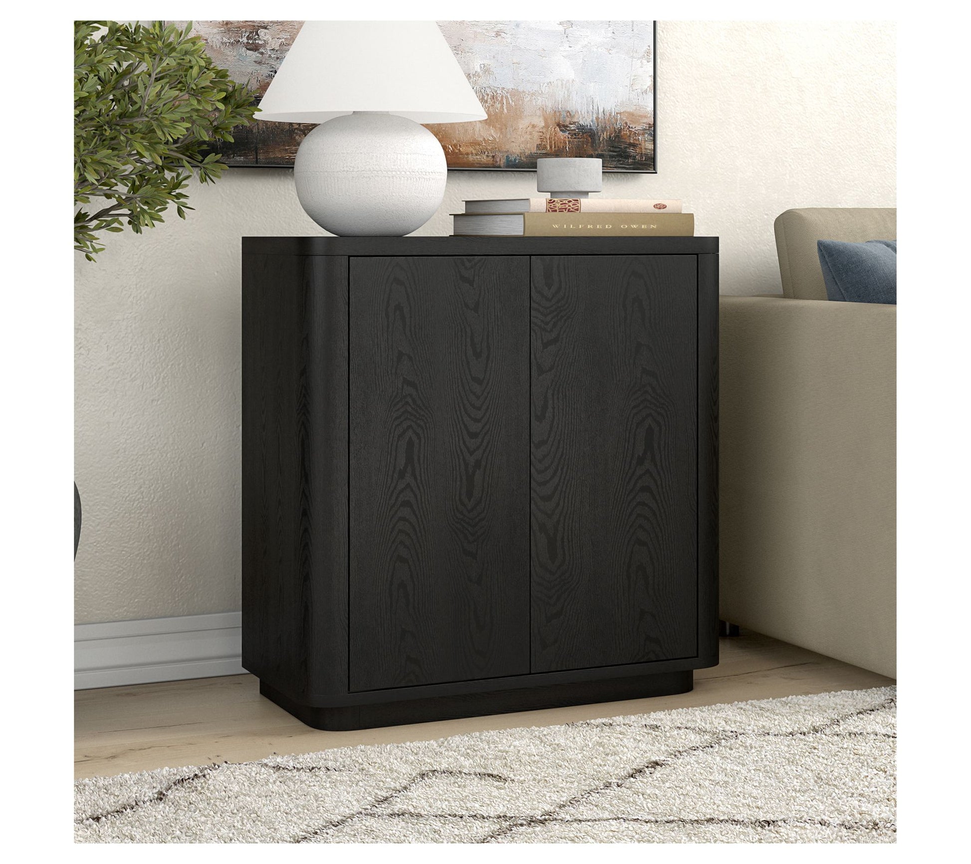 Hudson&Canal Plympton 32" Wide Rectangular Accent Cabinet