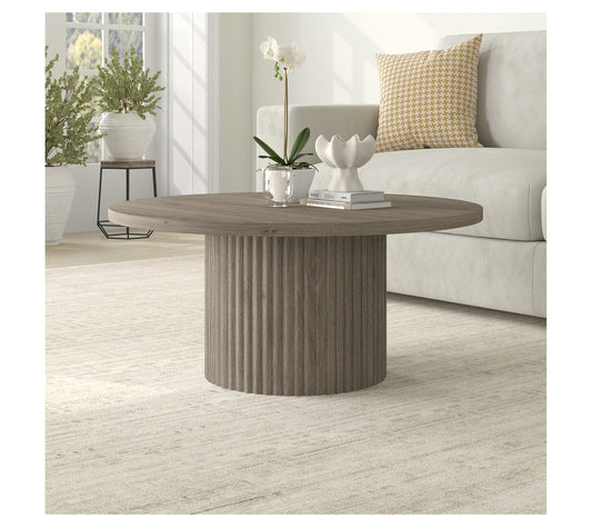 Hudson&Canal Rollan 32" Wide Round Coffee Table