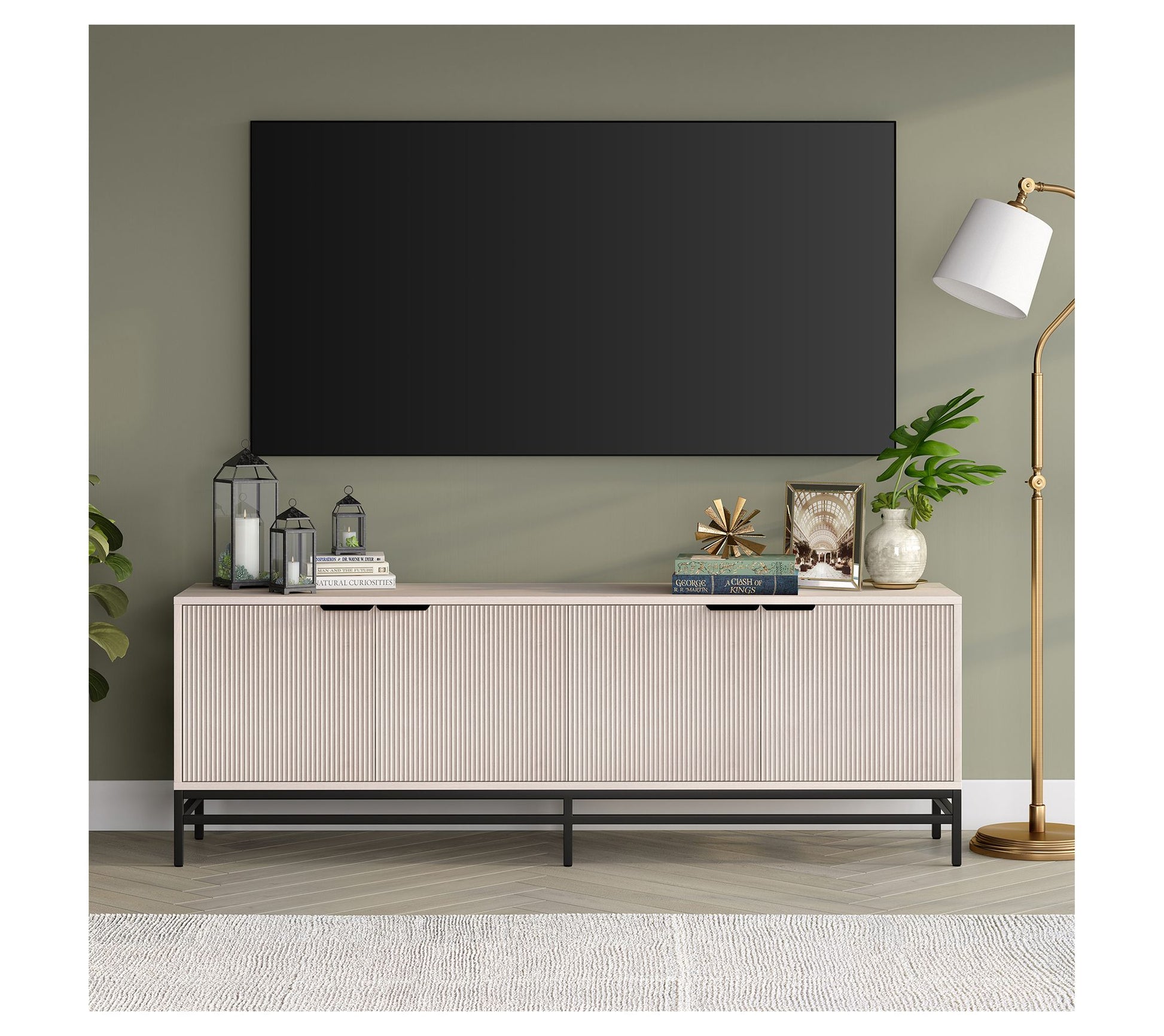 Hudson&Canal Montello Rectangular TV Stand forTV's up to 78"