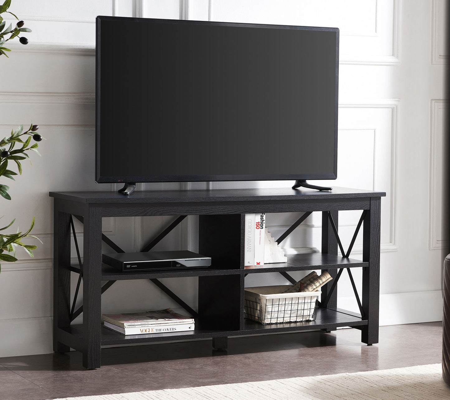 Hudson&Canal Sawyer Rectangular TV Stand for TV's up to 55"