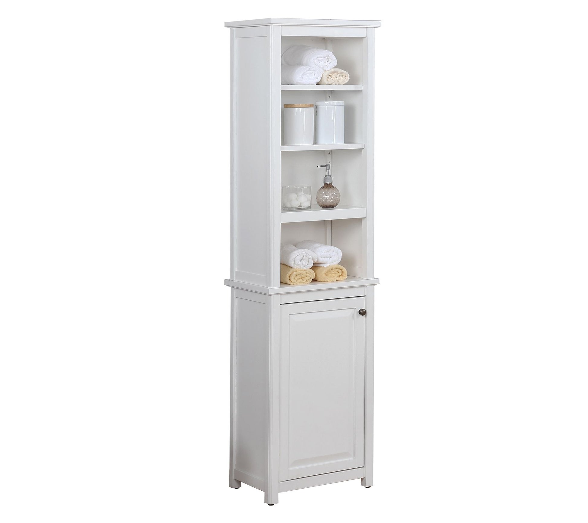 Alaterre Furniture Dorset Bathroom Storage Tower Upper Shelves