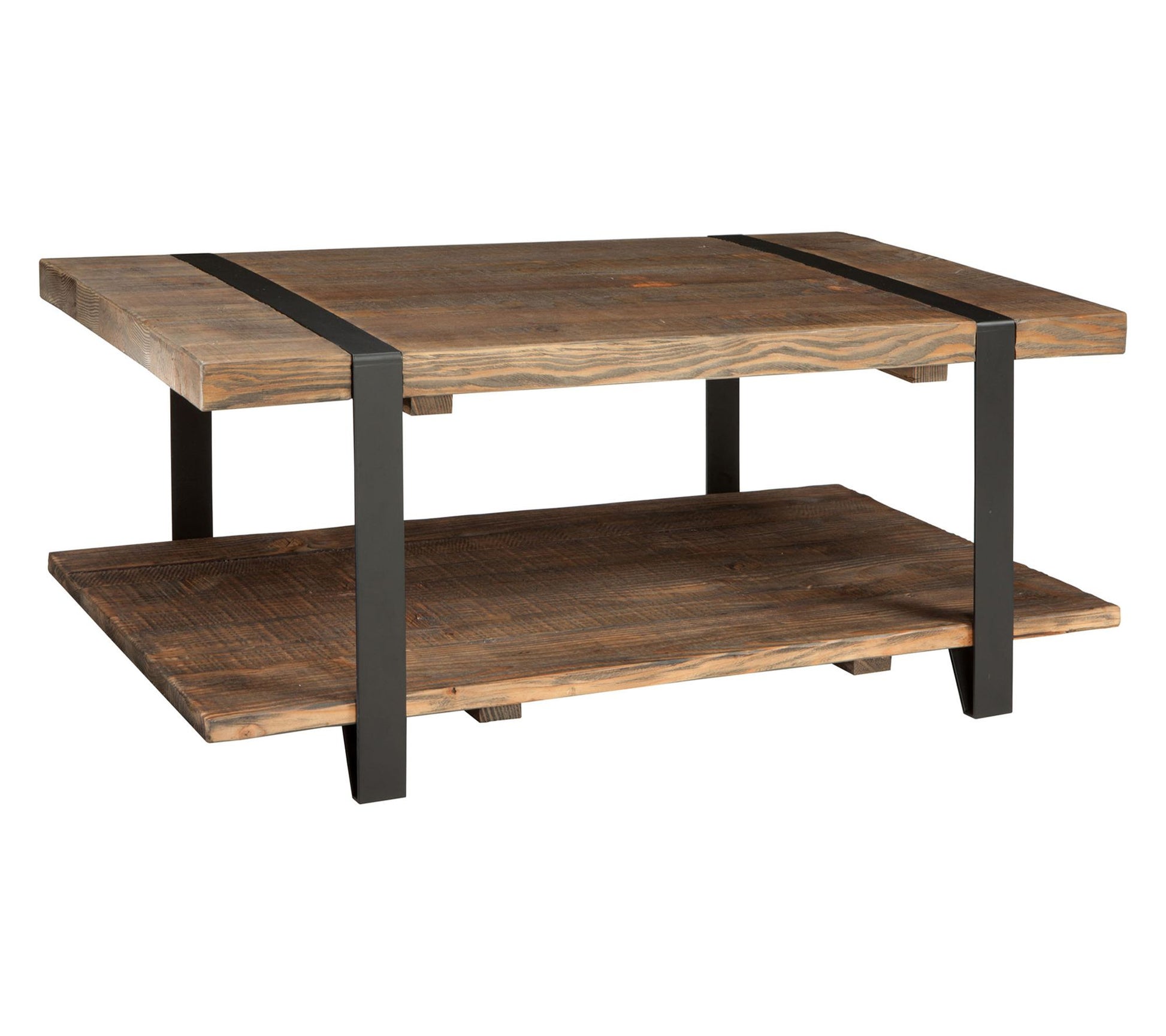 Alaterre Furniture Stowe 42" Coffee Table Unique Strap Design