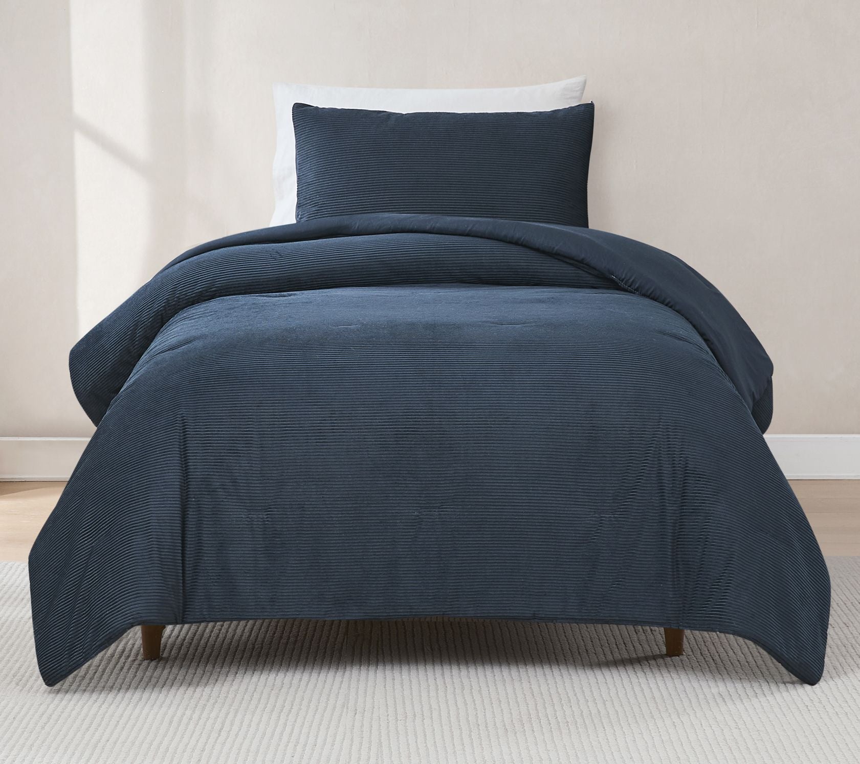 Lush Decor Arden Ribbed Corduroy Comforter SetTwin/Twin XL