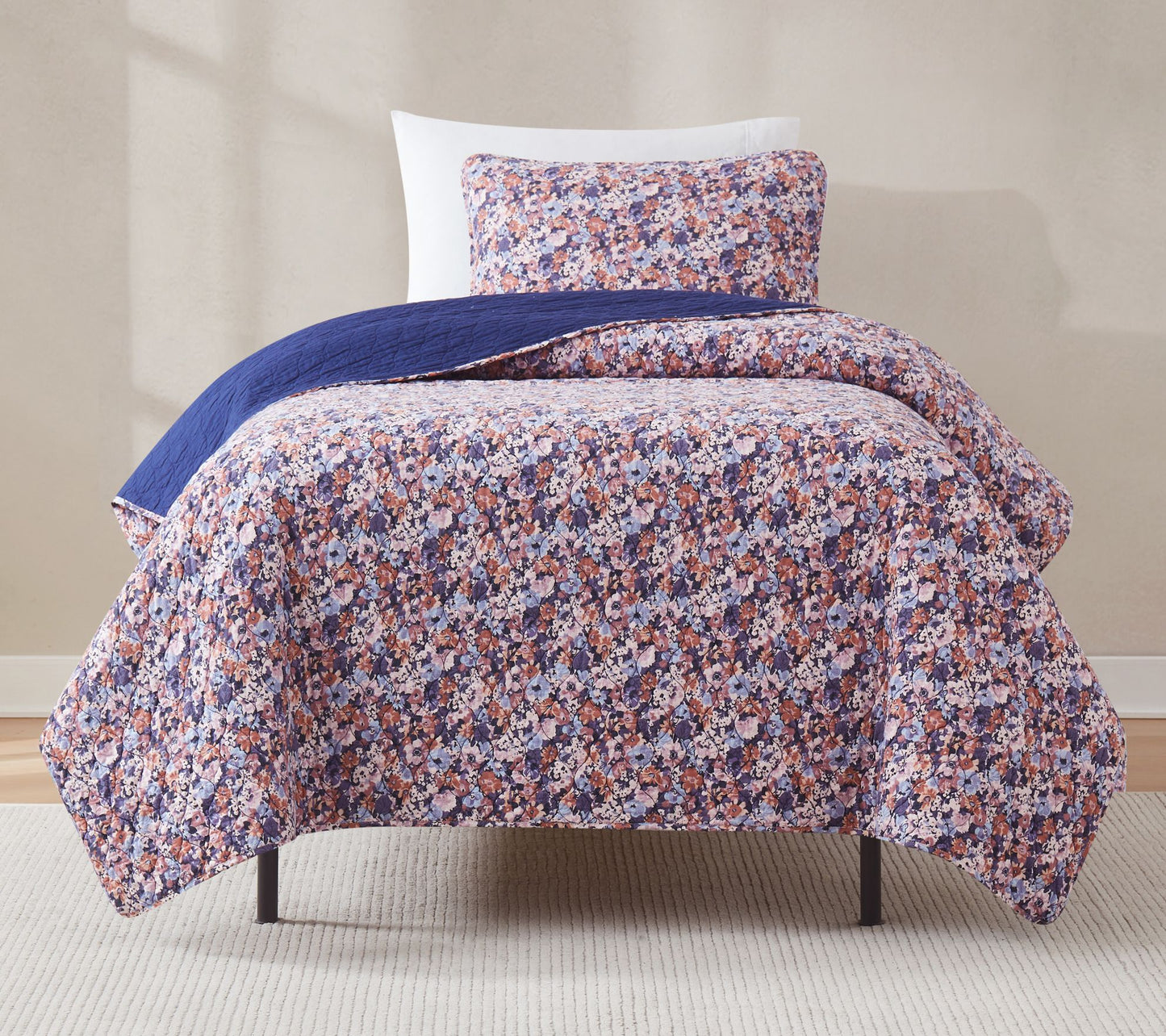 Lush Decor Alicia Camo Floral Cotton Quilt SetTwin/Twin XL