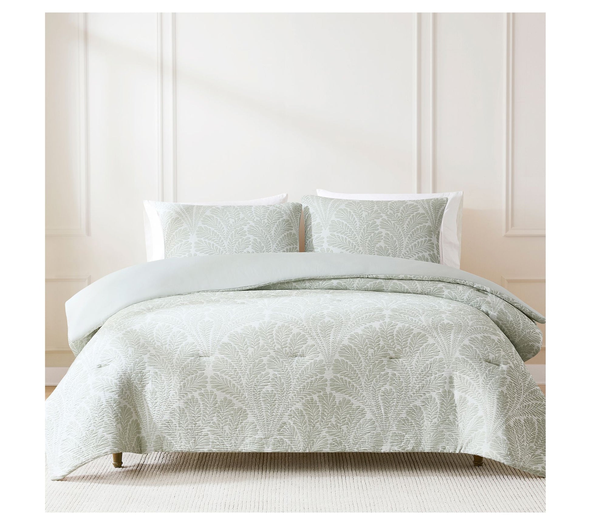 Lush Decor Willow Garden Gauze Jacquard Comforter Set F/Q