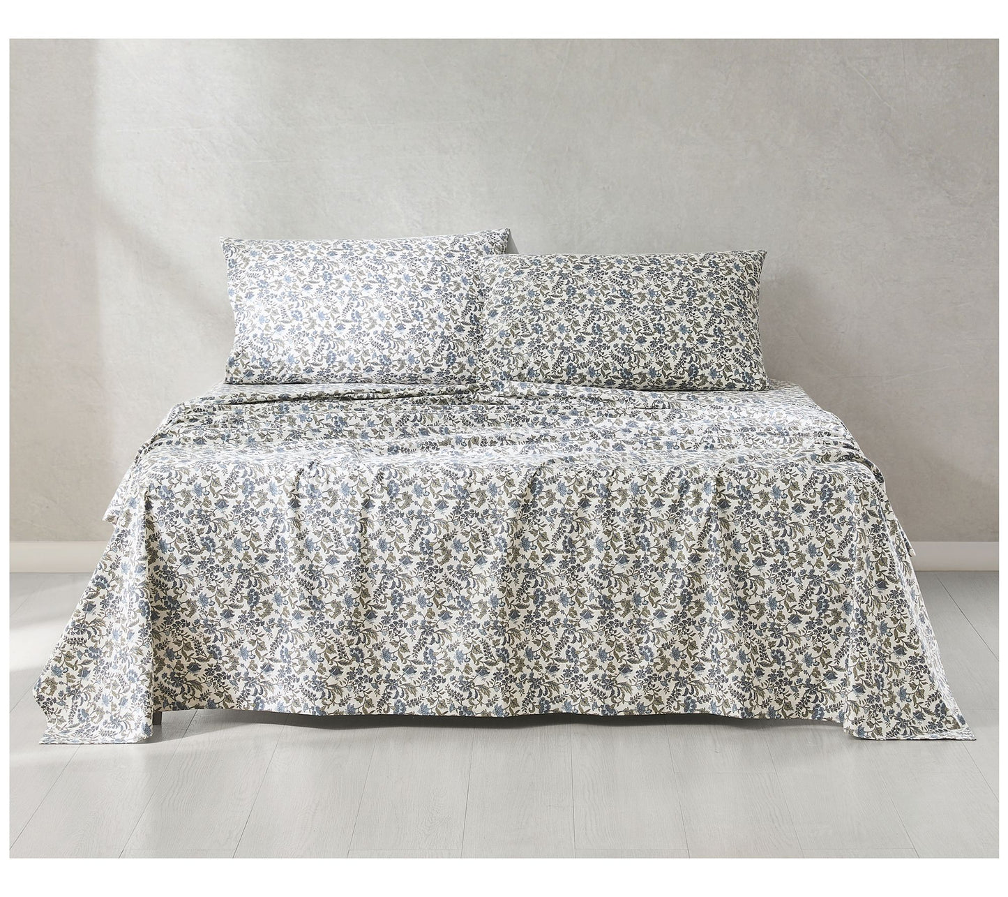 Lush Decor Lillian Block Print Cotton Sheet SetBlue 4-Pc King