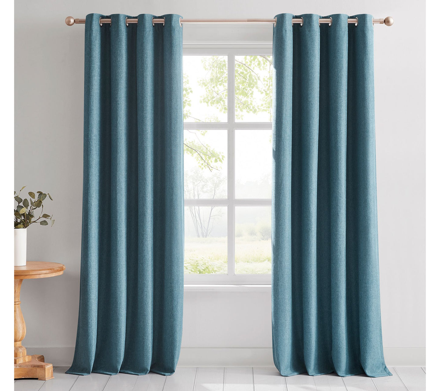 Lush Decor Meena Slub Blackout Window Curtain 2  Panels