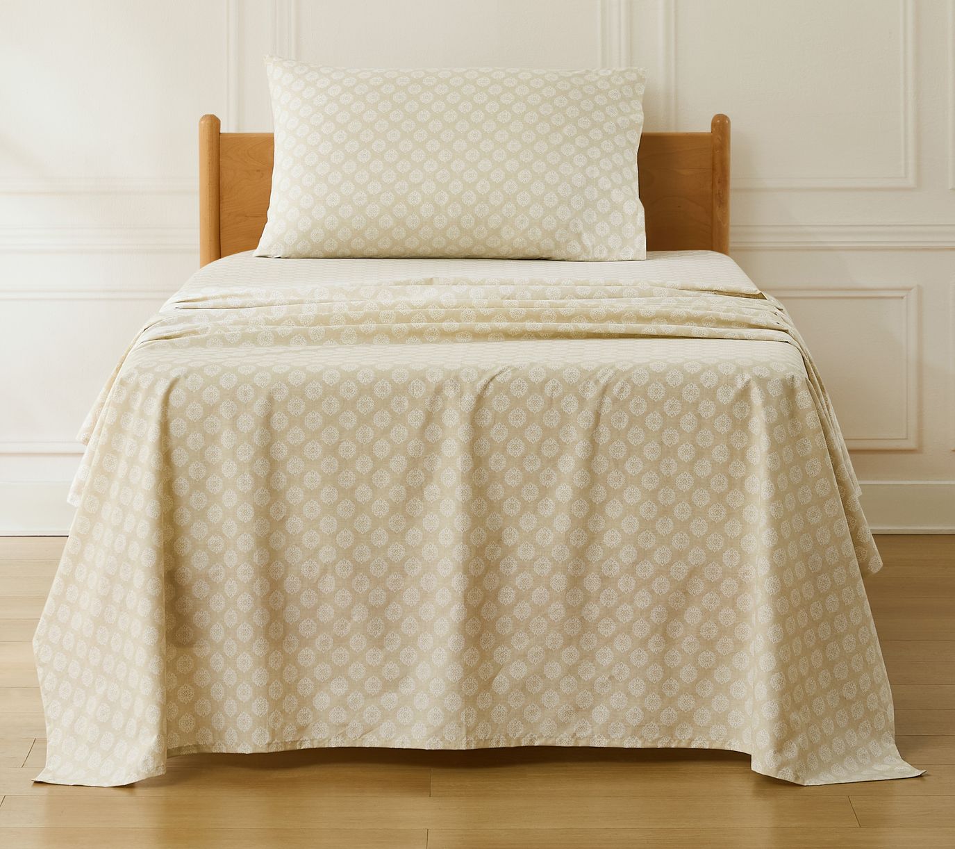 Lush Decor Sophie Cotton Sheet Set Neutral 3-Piece Set Twin
