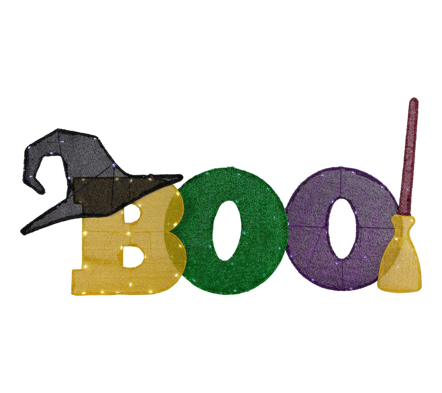 Northlight LED "Boo" Yard Halloween Decor 50" White Lights