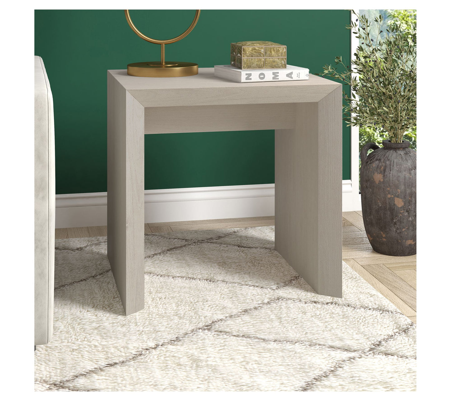 Hudson&Canal Oswin 22" Wide Rectangular Side Table