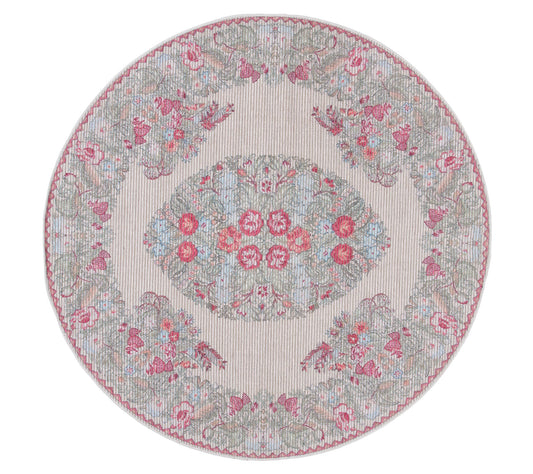 Safavieh Blossom Crest Washable 6'-7" x 6'-7" Round Rug
