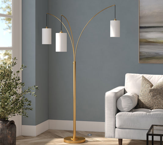 Hudosn&Canal Aspen 3-Light Torchiere Floor Lamp